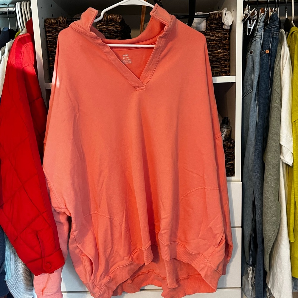 Aerie sweatshirt polo crew